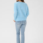 Niel V Neck Pullover - Powder Blue-Sweater- Hometown Style HTS, women's in store and online boutique located in Ingersoll, Ontario