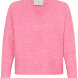 Niel V Neck Pullover - Pink-Sweater- Hometown Style HTS, women's in store and online boutique located in Ingersoll, Ontario