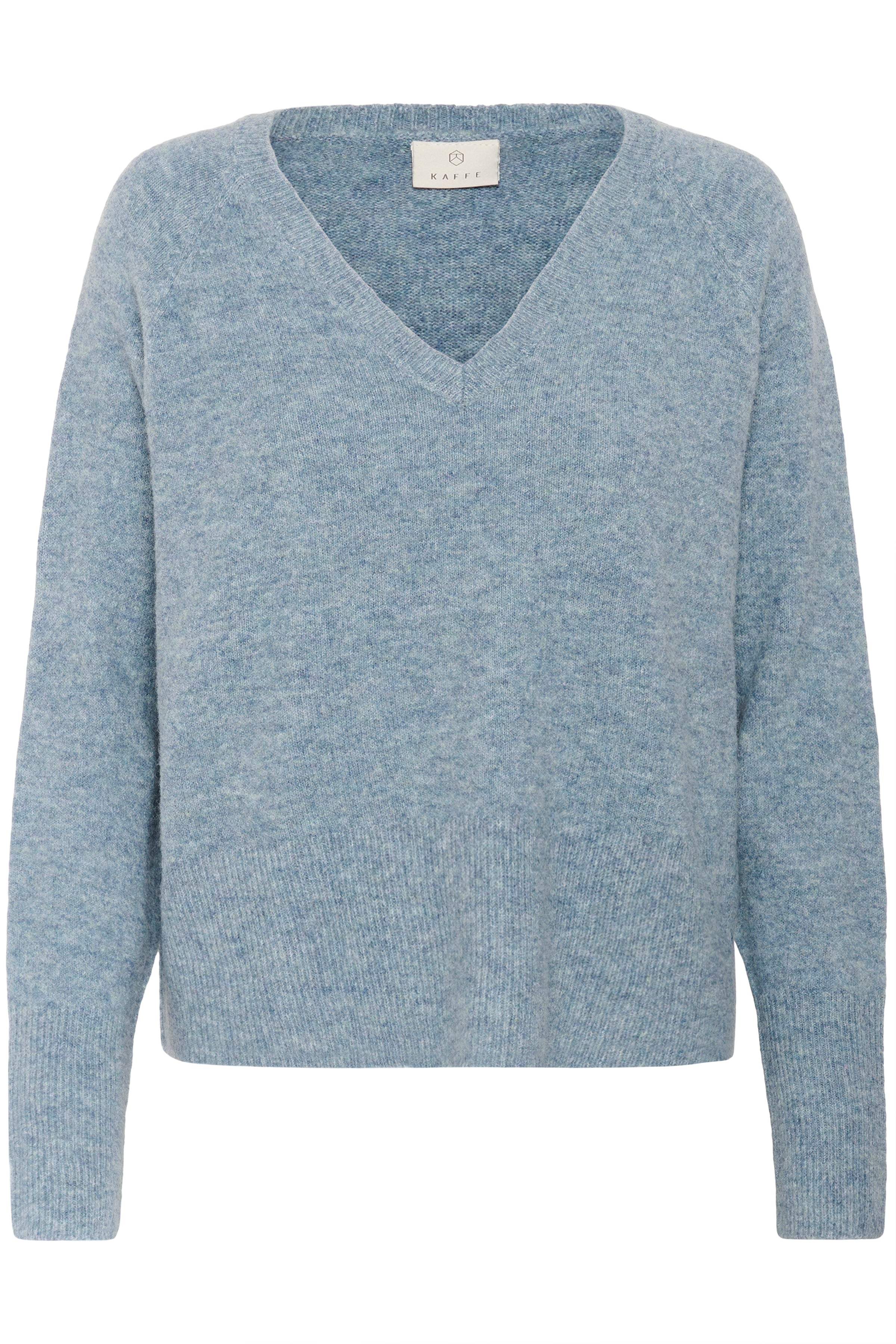 Niel V Neck Pullover - Windward Blue-Sweater- Hometown Style HTS, women's in store and online boutique located in Ingersoll, Ontario