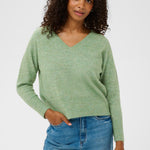 Niel V Neck Pullover - Sea Spray-Sweater- Hometown Style HTS, women's in store and online boutique located in Ingersoll, Ontario