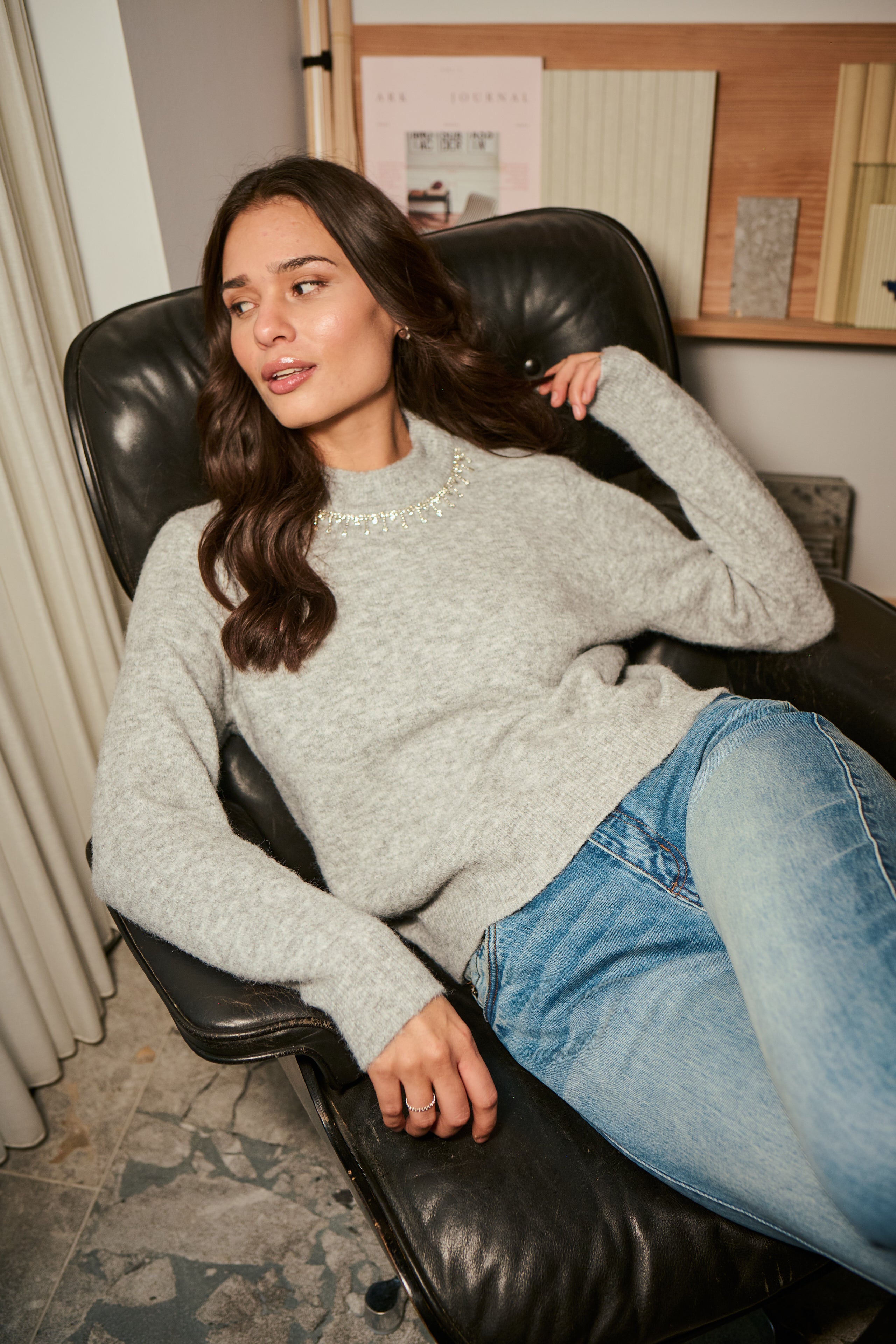 Roxy Pullover - Light Grey-Sweater- Hometown Style HTS, women's in store and online boutique located in Ingersoll, Ontario