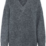 Trudy Pullover - Grey Melange-Sweater- Hometown Style HTS, women's in store and online boutique located in Ingersoll, Ontario
