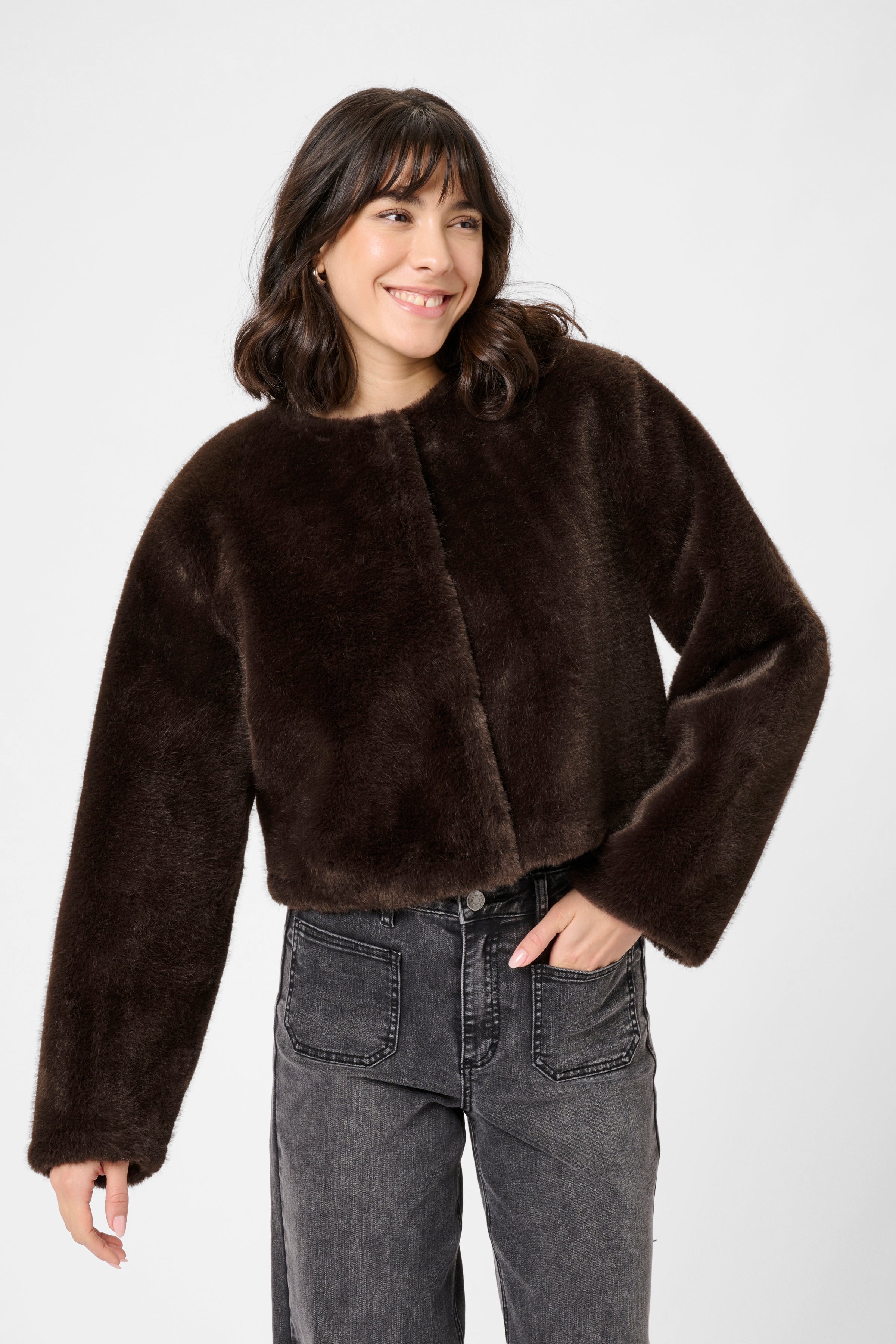 Jemmy Jacket - Black Coffee-Coat & Jackets- Hometown Style HTS, women's in store and online boutique located in Ingersoll, Ontario