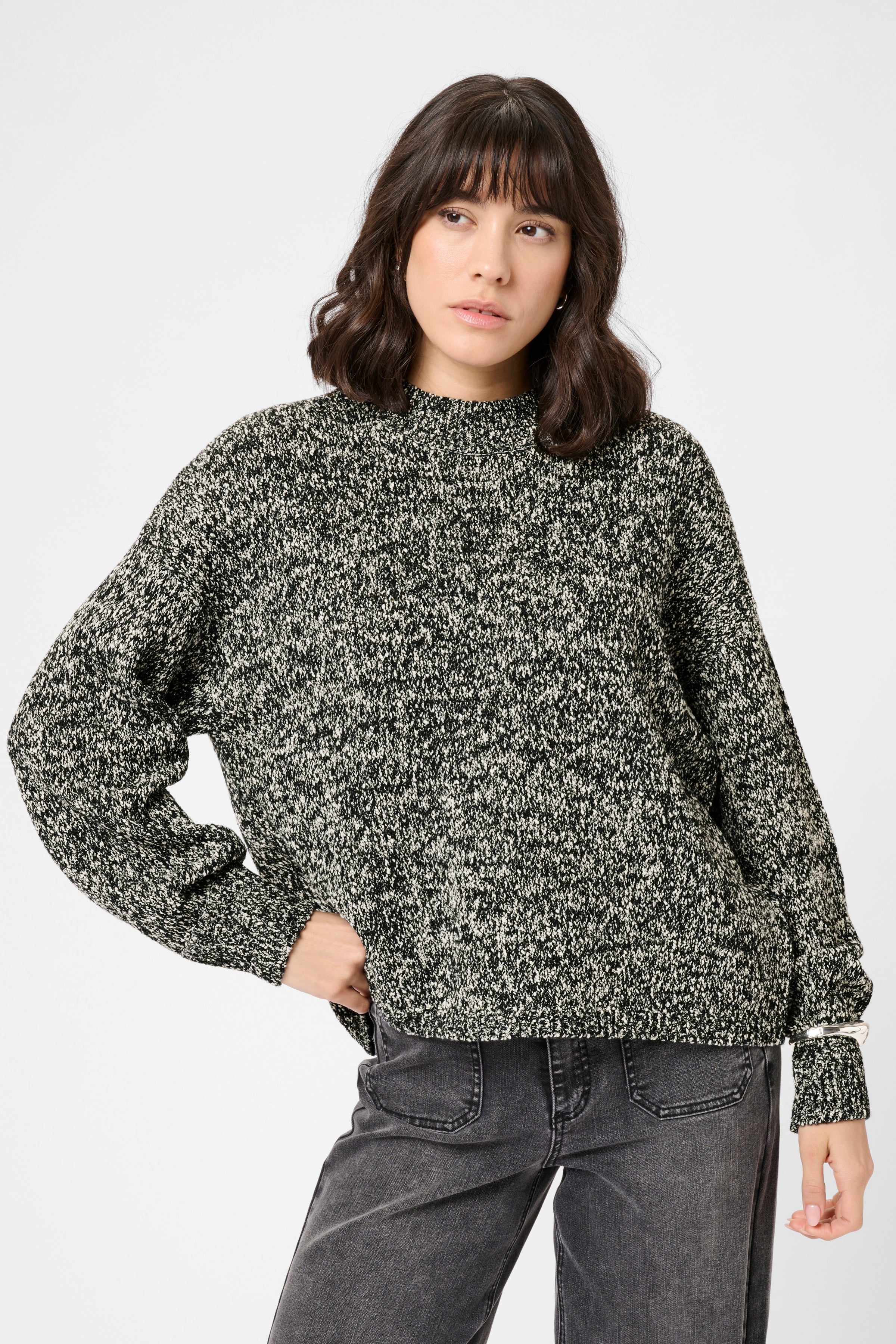 Esme Knit Pullover - Black Chalk Knit-Sweater- Hometown Style HTS, women's in store and online boutique located in Ingersoll, Ontario