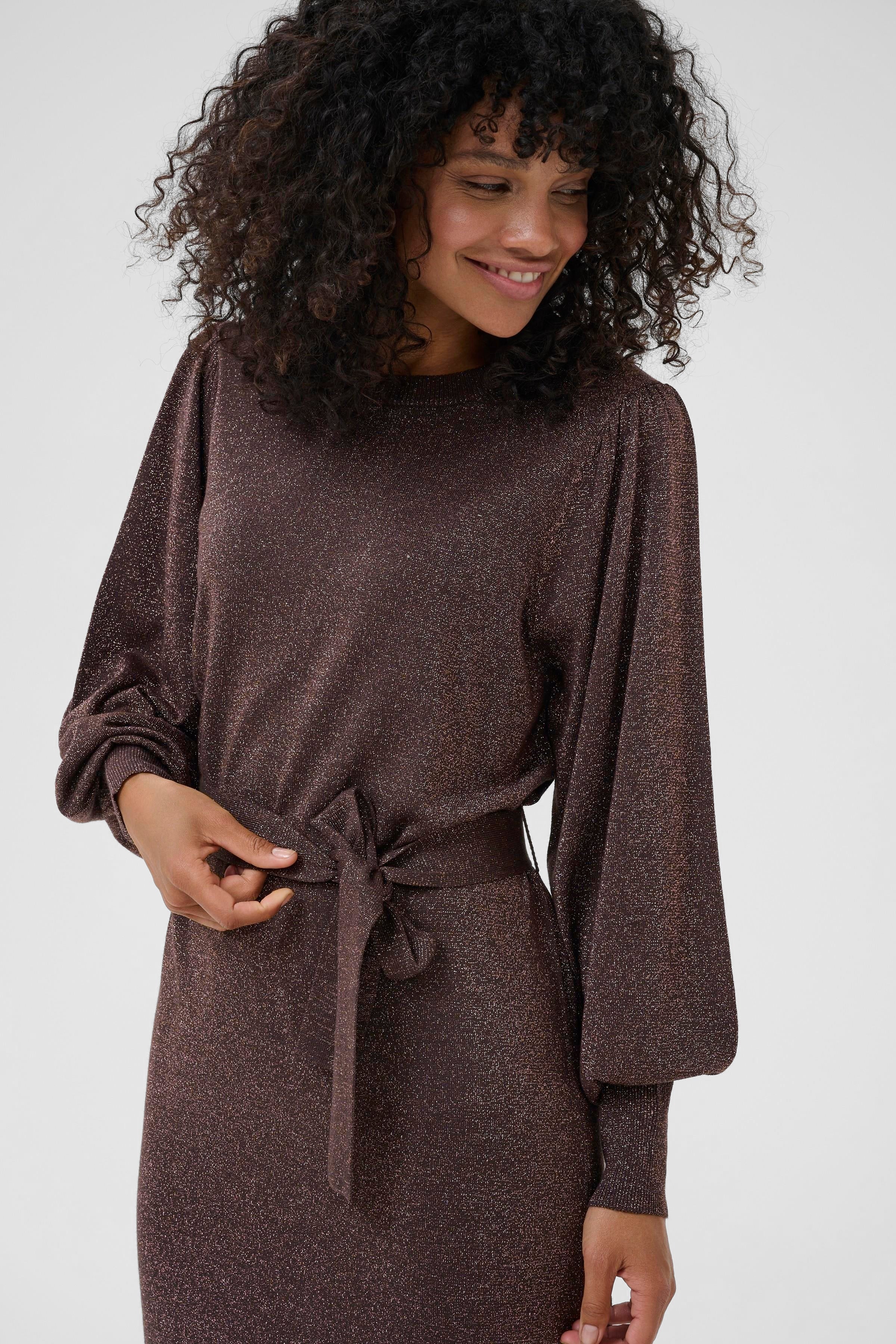 Karegina Knit Belt Dress - Java-Special Occasion Dresses- Hometown Style HTS, women's in store and online boutique located in Ingersoll, Ontario