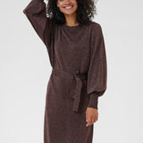 Regina Knit Belt Dress - Black Coffee-Special Occasion Dress- Hometown Style HTS, women's in store and online boutique located in Ingersoll, Ontario
