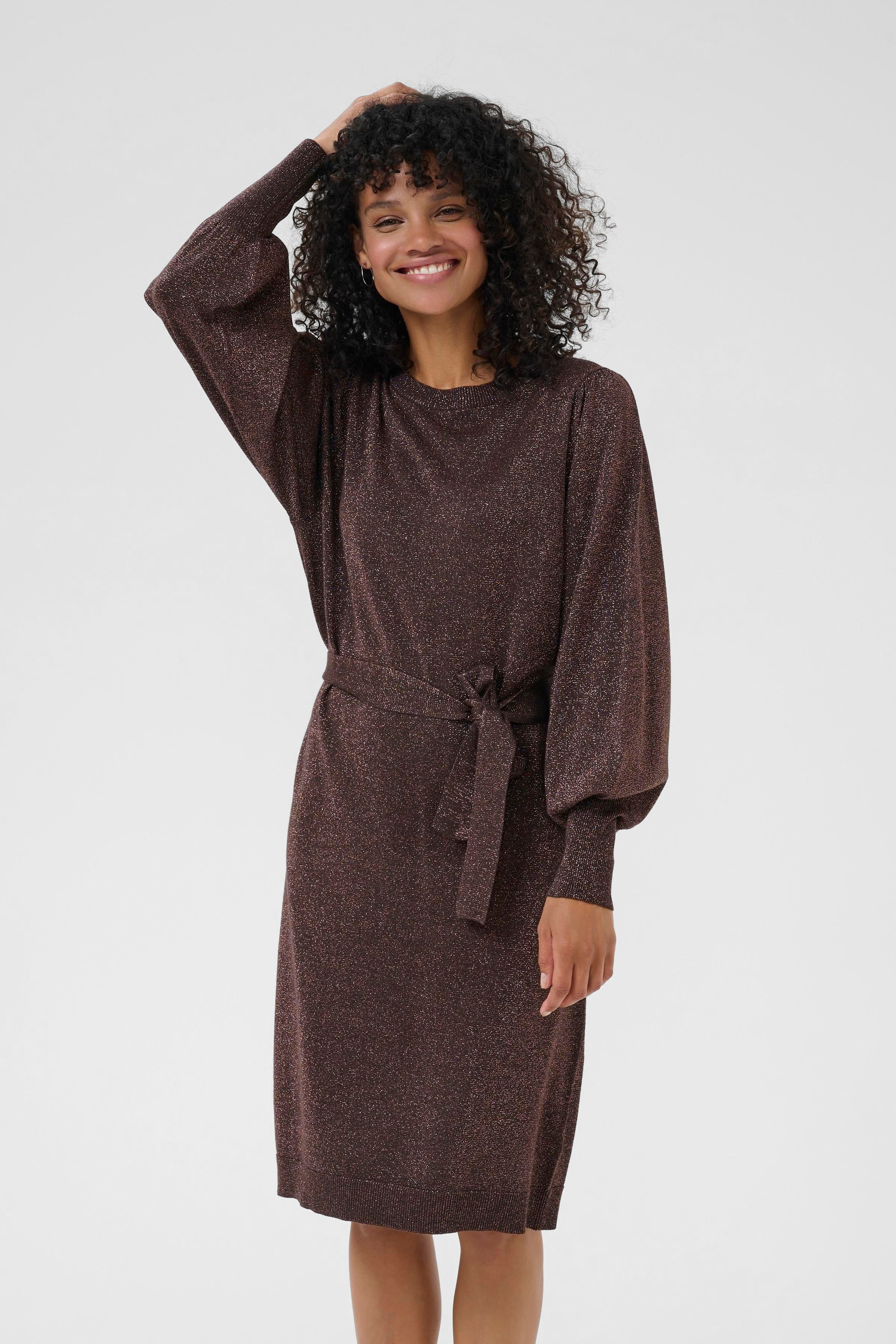 Karegina Knit Belt Dress - Java-Special Occasion Dresses- Hometown Style HTS, women's in store and online boutique located in Ingersoll, Ontario