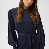 KAregina Knit Belt Dress - Graphite-Casual Dresses- Hometown Style HTS, women's in store and online boutique located in Ingersoll, Ontario
