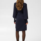 KAregina Knit Belt Dress - Graphite-Casual Dresses- Hometown Style HTS, women's in store and online boutique located in Ingersoll, Ontario