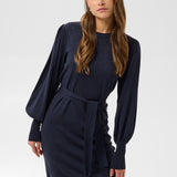 KAregina Knit Belt Dress - Graphite-Casual Dresses- Hometown Style HTS, women's in store and online boutique located in Ingersoll, Ontario