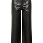 Mikka PU Jeans - Black-dress pants- Hometown Style HTS, women's in store and online boutique located in Ingersoll, Ontario