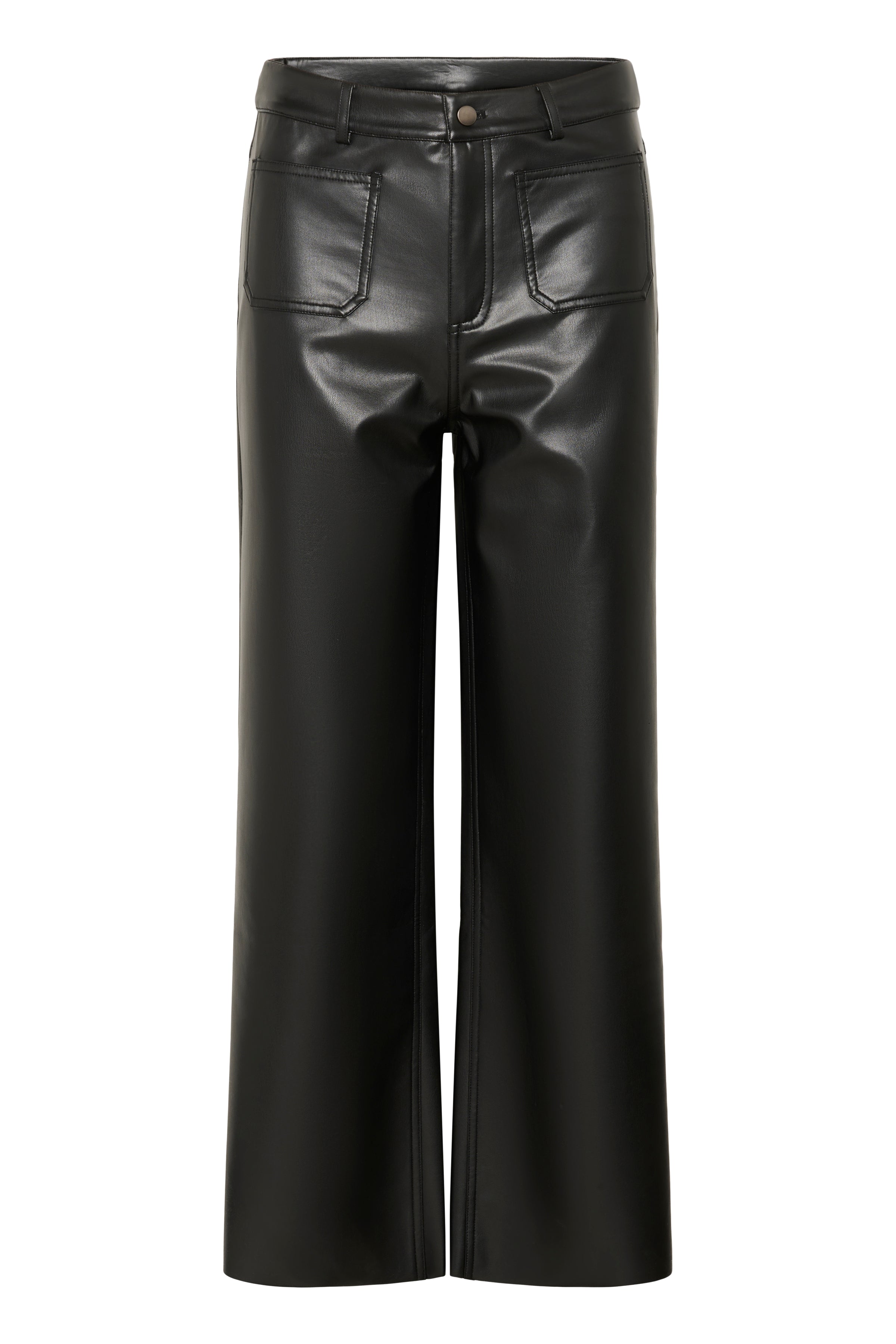 Mikka PU Jeans - Black-dress pants- Hometown Style HTS, women's in store and online boutique located in Ingersoll, Ontario