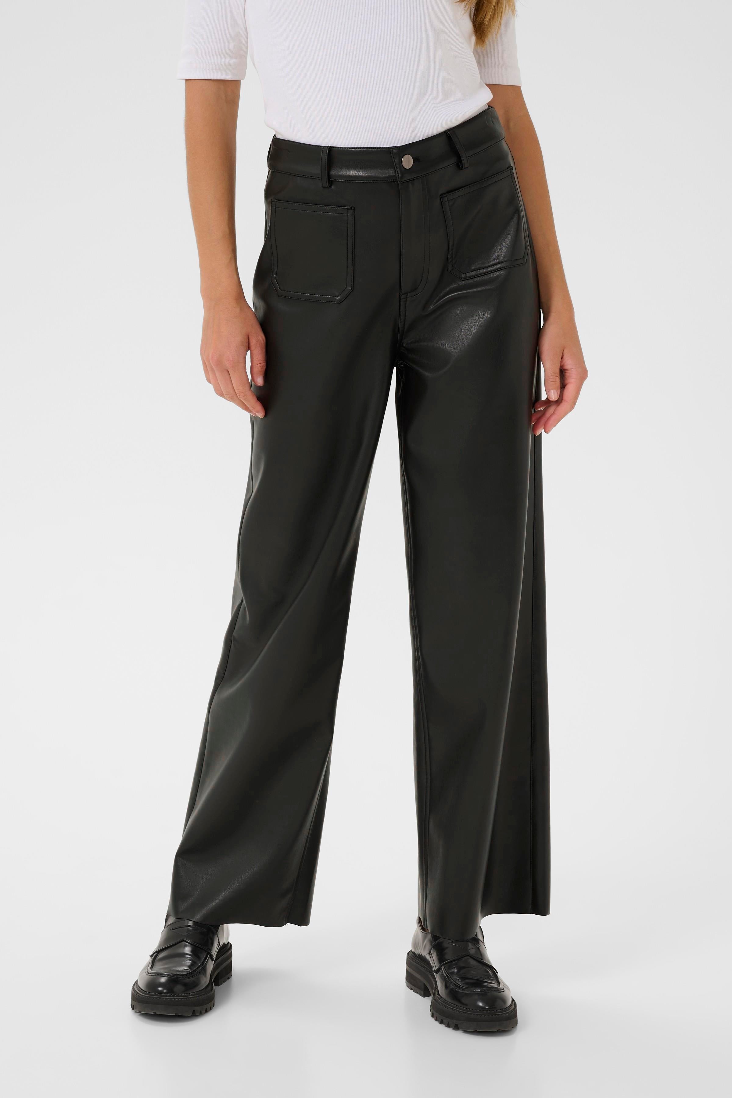 Mikka PU Jeans - Black-dress pants- Hometown Style HTS, women's in store and online boutique located in Ingersoll, Ontario