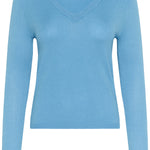 Malou Knit Pullover-Azure Blue-Casual Tops- Hometown Style HTS, women's in store and online boutique located in Ingersoll, Ontario