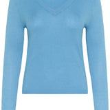 Malou Knit Pullover-Azure Blue-Casual Tops- Hometown Style HTS, women's in store and online boutique located in Ingersoll, Ontario