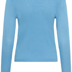 Malou Knit Pullover-Azure Blue-Casual Tops- Hometown Style HTS, women's in store and online boutique located in Ingersoll, Ontario