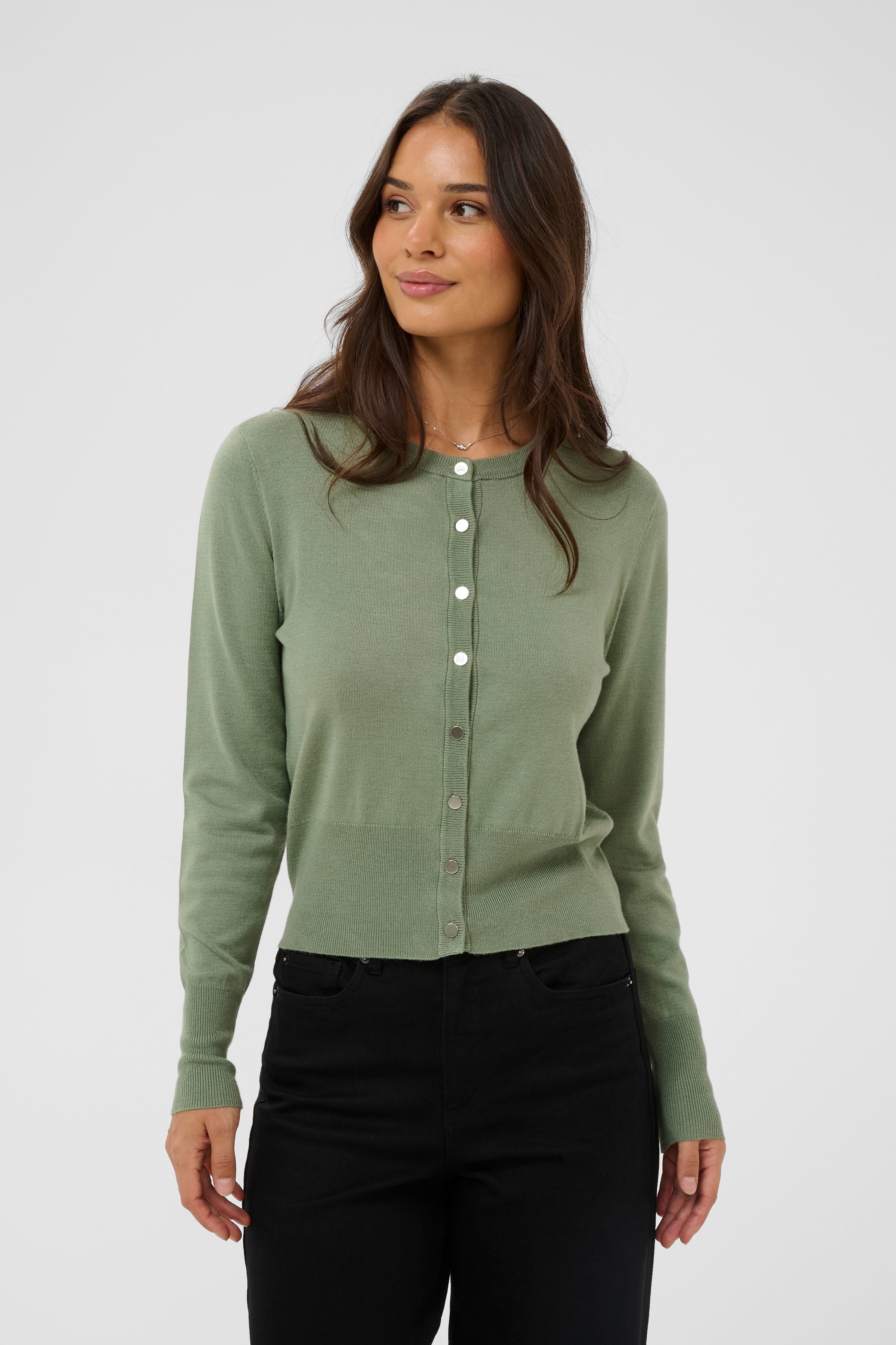 Lizza Solid Cardigan - Sea Spray-Sweater- Hometown Style HTS, women's in store and online boutique located in Ingersoll, Ontario