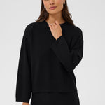 Malina Knit Pullover - Black-Sweater- Hometown Style HTS, women's in store and online boutique located in Ingersoll, Ontario