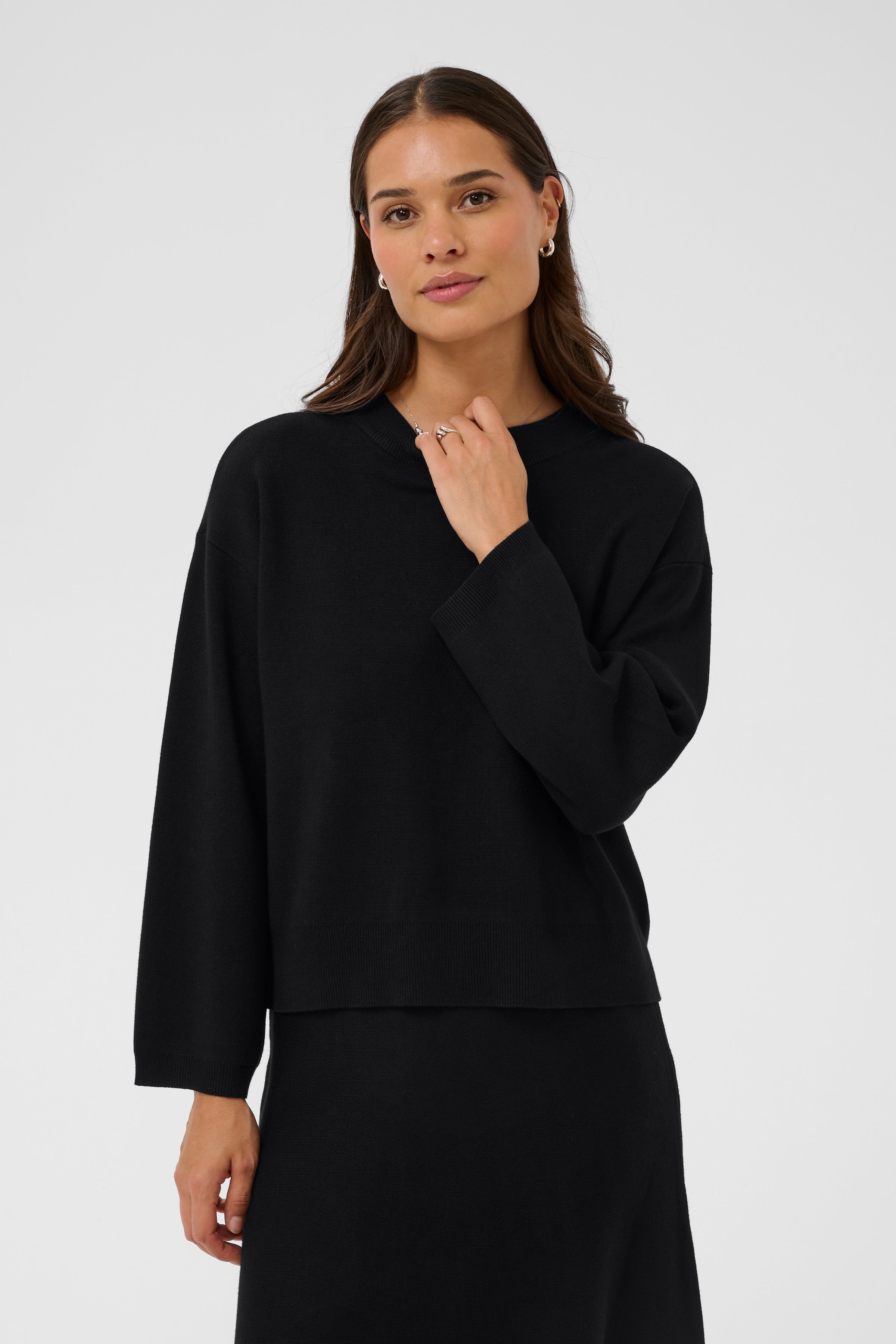 Malina Knit Pullover - Black-Sweater- Hometown Style HTS, women's in store and online boutique located in Ingersoll, Ontario