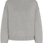 Malina Knit Pullover - Grey-Sweater- Hometown Style HTS, women's in store and online boutique located in Ingersoll, Ontario