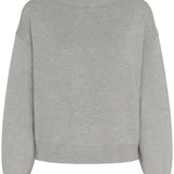 Malina Knit Pullover - Grey-Sweater- Hometown Style HTS, women's in store and online boutique located in Ingersoll, Ontario