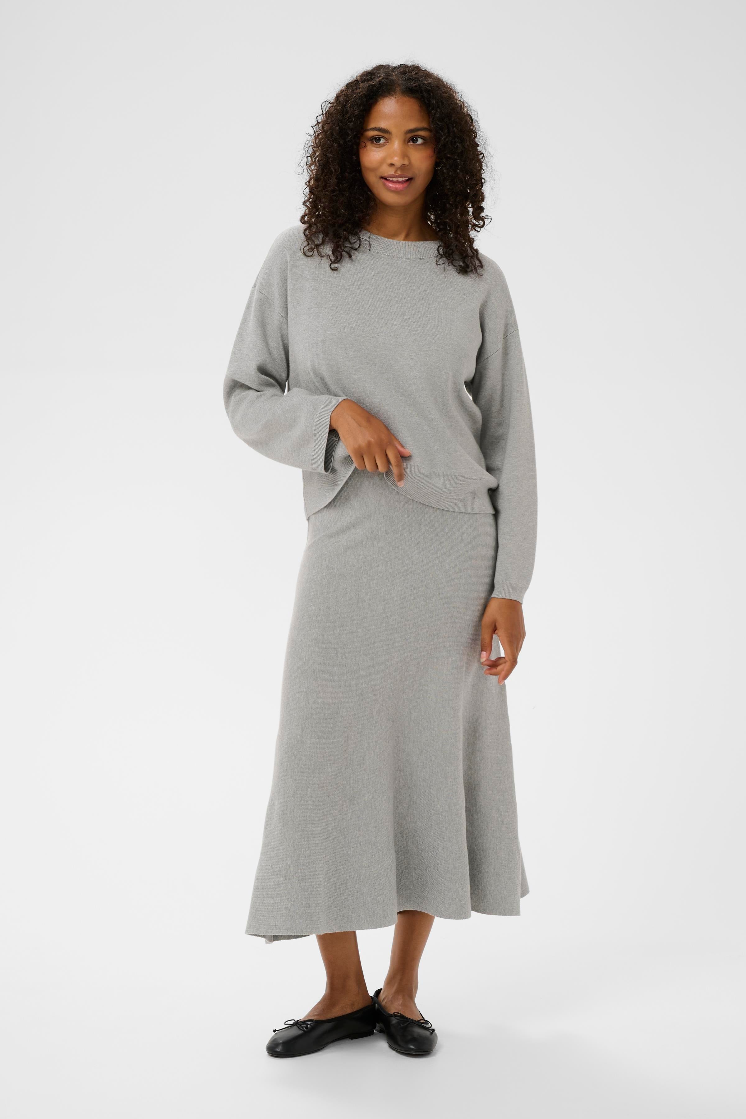 Malina Knit Pullover - Grey-Sweater- Hometown Style HTS, women's in store and online boutique located in Ingersoll, Ontario