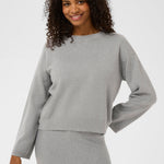 Malina Knit Pullover - Grey-Sweater- Hometown Style HTS, women's in store and online boutique located in Ingersoll, Ontario