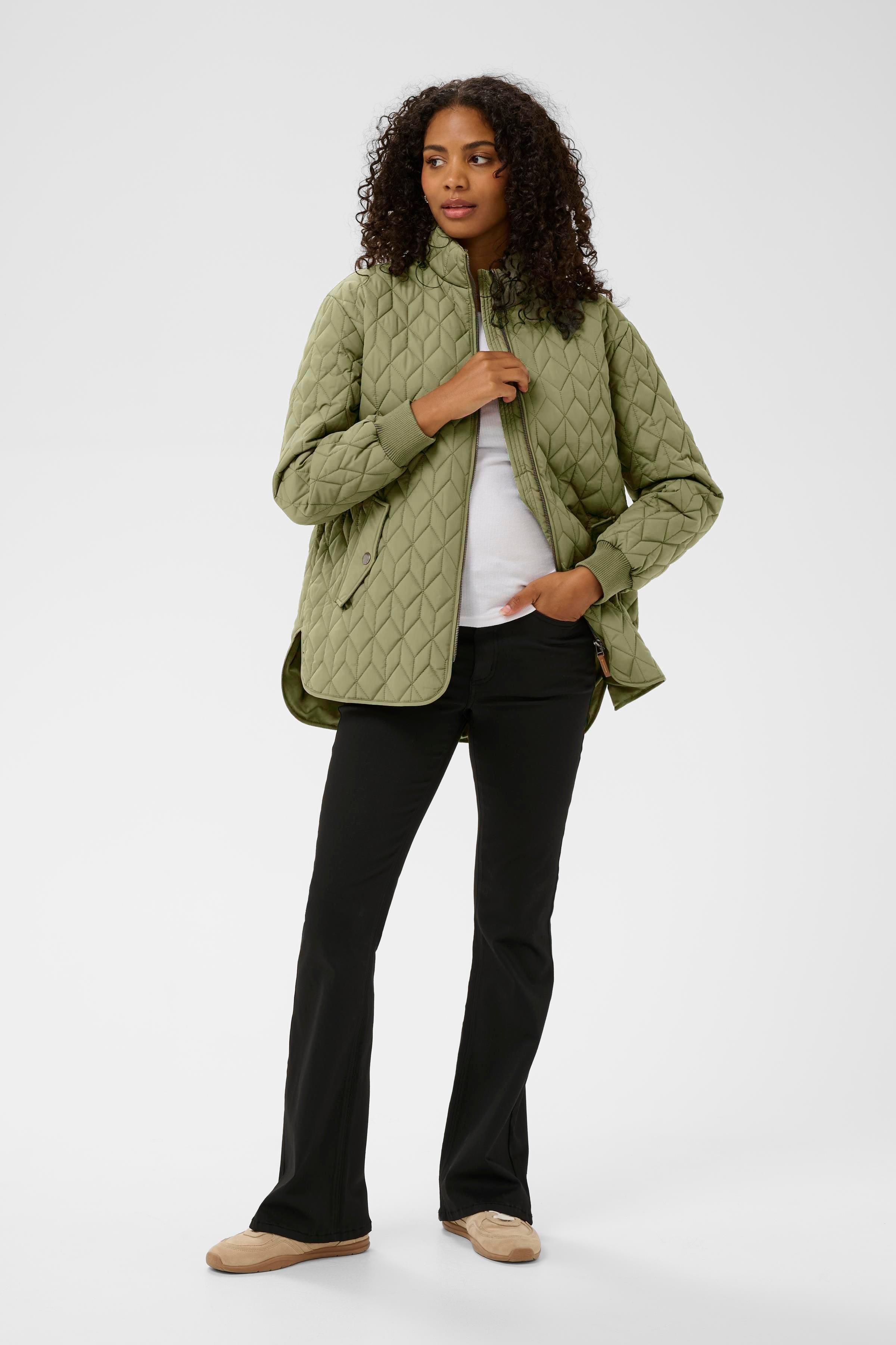 KAleila Quilt Jacket - Dusky Green-jacket- Hometown Style HTS, women's in store and online boutique located in Ingersoll, Ontario