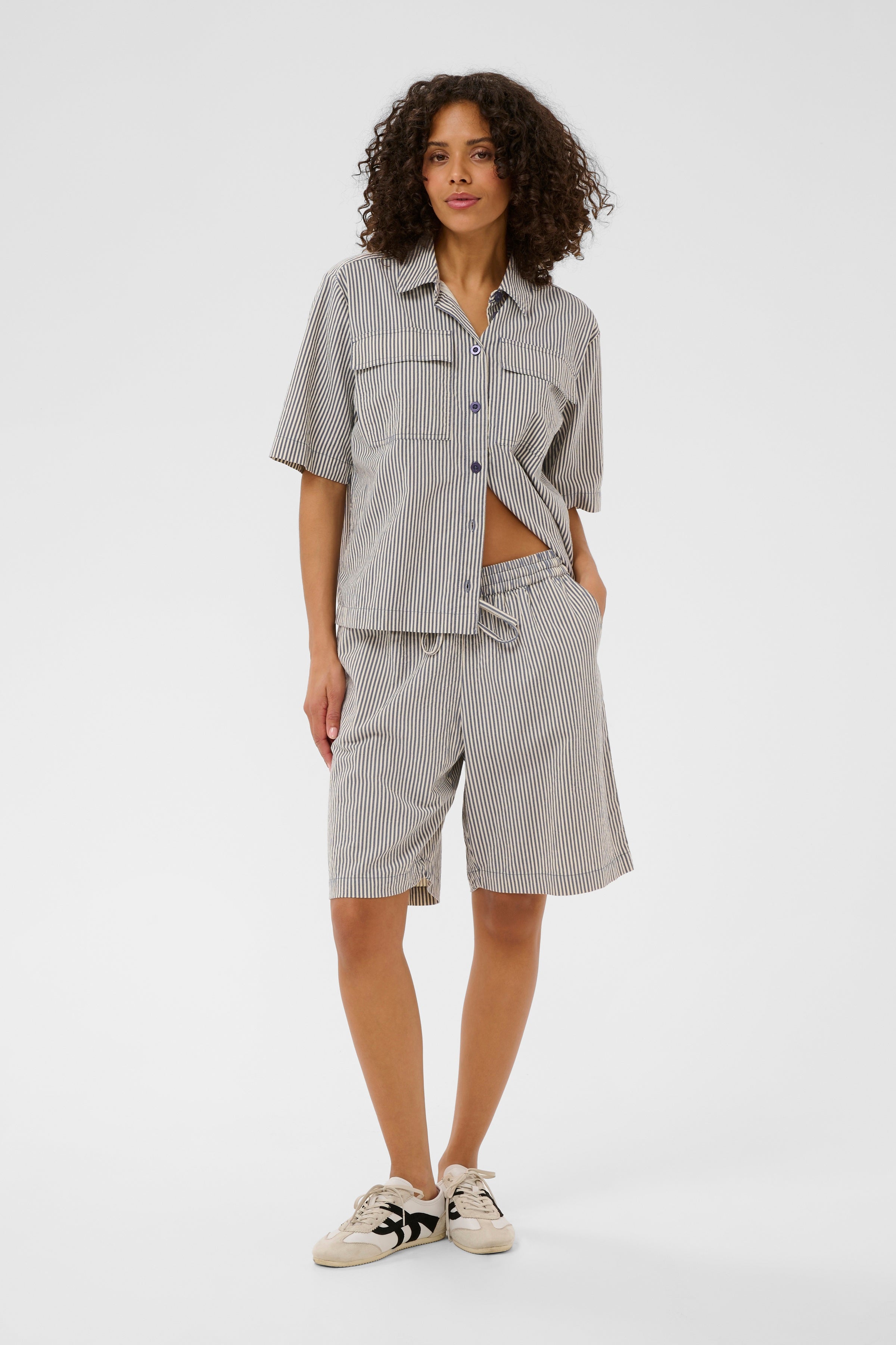 Naya Striped Shorts-Bottoms- Hometown Style HTS, women's in store and online boutique located in Ingersoll, Ontario