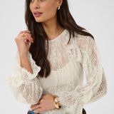 KAamelie Lace Blouse-Blouses- Hometown Style HTS, women's in store and online boutique located in Ingersoll, Ontario