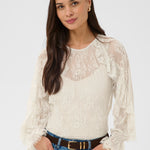 KAamelie Lace Blouse-Blouses- Hometown Style HTS, women's in store and online boutique located in Ingersoll, Ontario