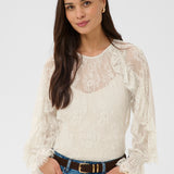 KAamelie Lace Blouse-Blouses- Hometown Style HTS, women's in store and online boutique located in Ingersoll, Ontario