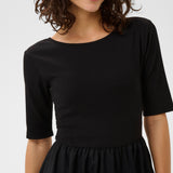 Kirsten 1/2 Sleeve Dress - Black-Casual Dresses- Hometown Style HTS, women's in store and online boutique located in Ingersoll, Ontario