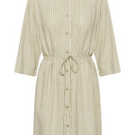 KAmilia Short Shirt Dress - Chalk-Casual Dresses- Hometown Style HTS, women's in store and online boutique located in Ingersoll, Ontario