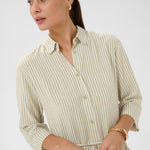 KAmilia Short Shirt Dress - Chalk-Casual Dresses- Hometown Style HTS, women's in store and online boutique located in Ingersoll, Ontario