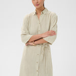 KAmilia Short Shirt Dress - Chalk-Casual Dresses- Hometown Style HTS, women's in store and online boutique located in Ingersoll, Ontario