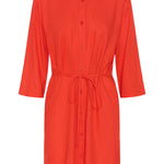 KAmilia Short Shirt Dress - Poppy-Casual Dresses- Hometown Style HTS, women's in store and online boutique located in Ingersoll, Ontario