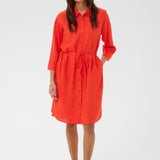 KAmilia Short Shirt Dress - Poppy-Casual Dresses- Hometown Style HTS, women's in store and online boutique located in Ingersoll, Ontario