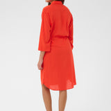 KAmilia Short Shirt Dress - Poppy-Casual Dresses- Hometown Style HTS, women's in store and online boutique located in Ingersoll, Ontario