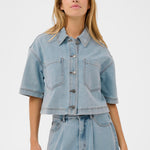 KAminna Denim Shirt-Coat & Jackets- Hometown Style HTS, women's in store and online boutique located in Ingersoll, Ontario