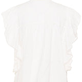 KAfiona Frill Top - White-Blouses- Hometown Style HTS, women's in store and online boutique located in Ingersoll, Ontario