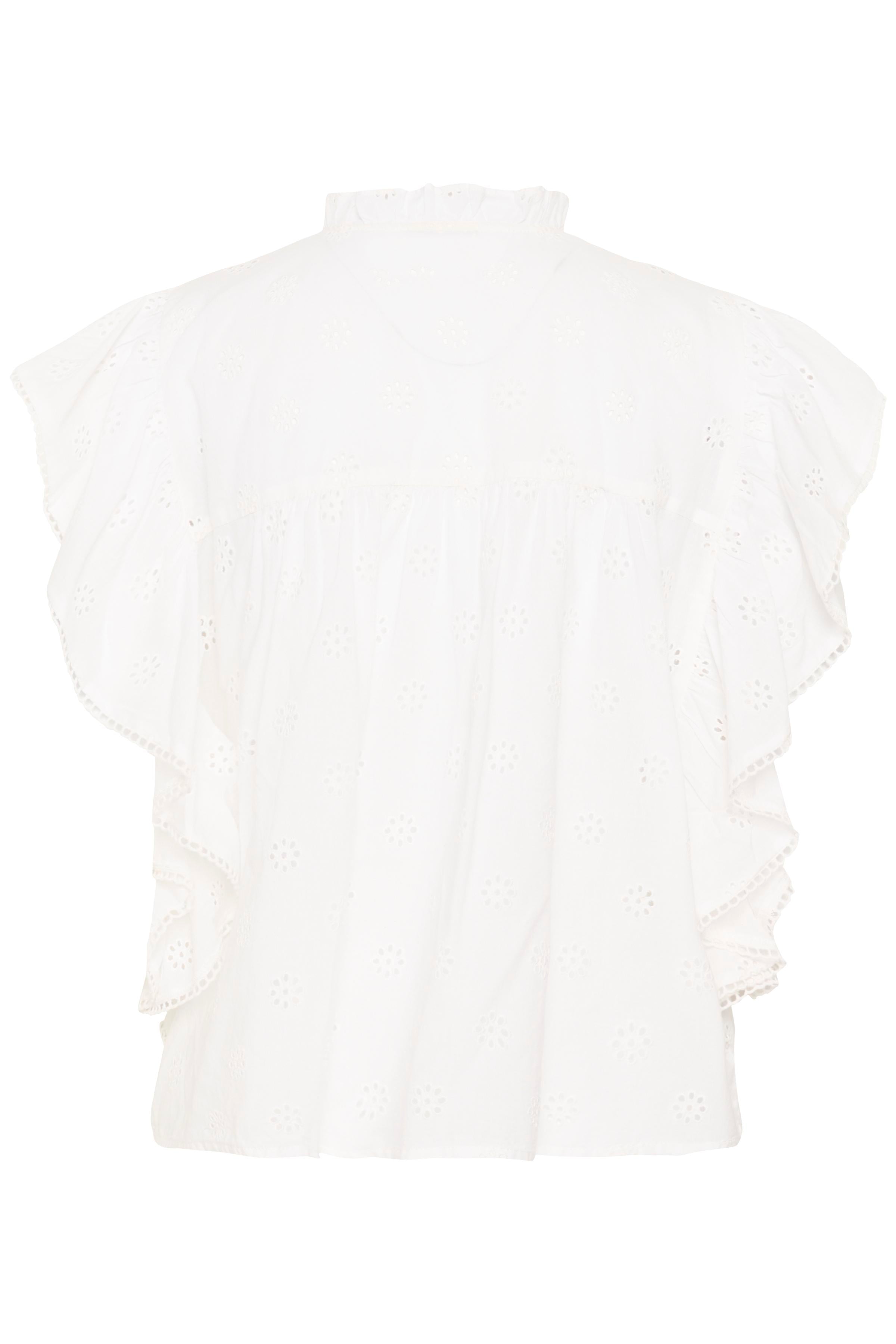 KAfiona Frill Top - White-Blouses- Hometown Style HTS, women's in store and online boutique located in Ingersoll, Ontario