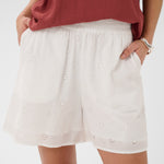KAfiona Shorts - White-Bottoms- Hometown Style HTS, women's in store and online boutique located in Ingersoll, Ontario