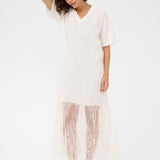 KaAndrea Tee Dress - Chalk-Casual Dresses- Hometown Style HTS, women's in store and online boutique located in Ingersoll, Ontario