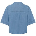 KAjade Denim Shirt - Medium Blue-Casual Tops- Hometown Style HTS, women's in store and online boutique located in Ingersoll, Ontario