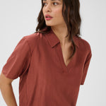 KAemily Blouse- Henna-blouse- Hometown Style HTS, women's in store and online boutique located in Ingersoll, Ontario