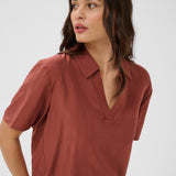 KAemily Blouse- Henna-blouse- Hometown Style HTS, women's in store and online boutique located in Ingersoll, Ontario