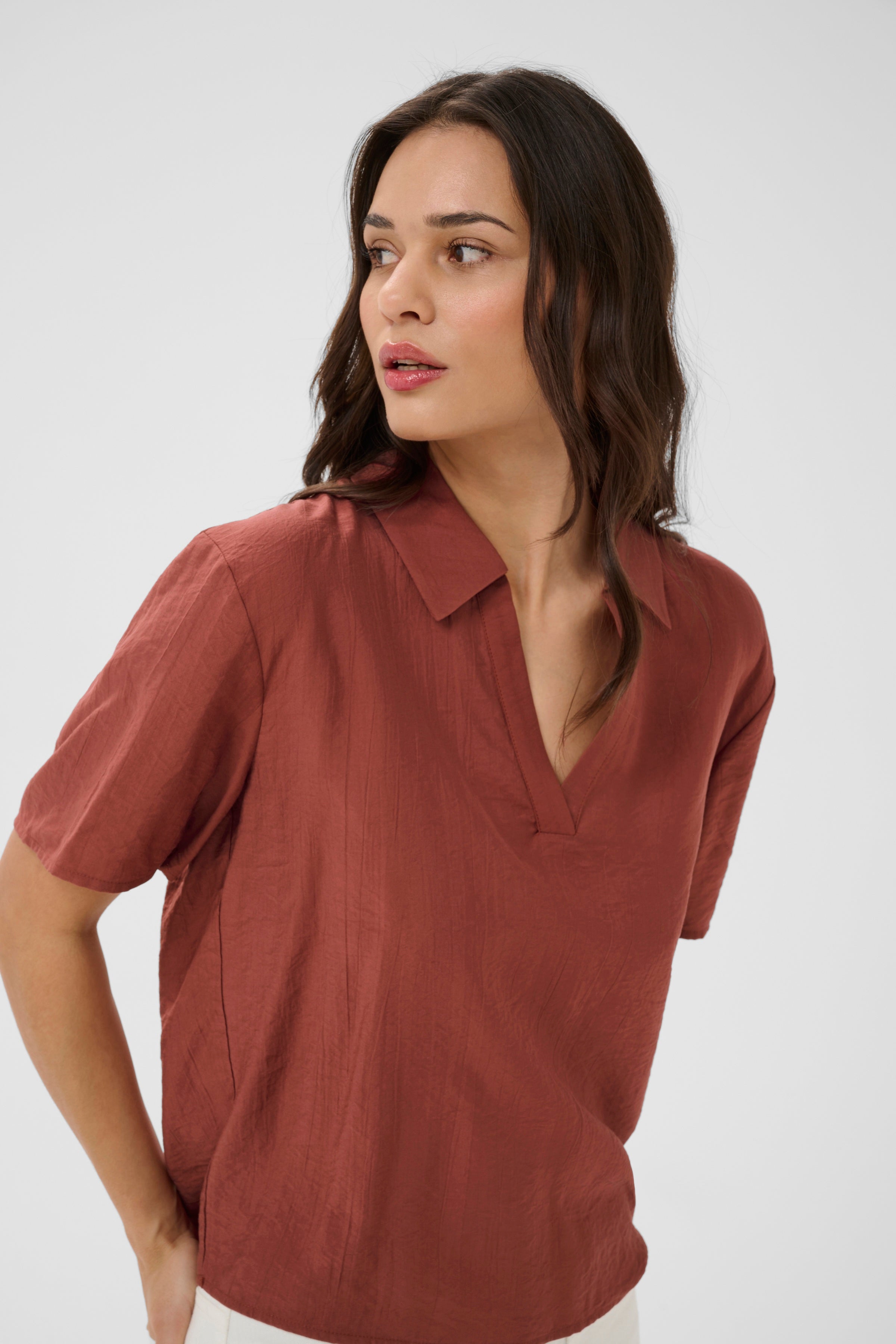 KAemily Blouse- Henna-blouse- Hometown Style HTS, women's in store and online boutique located in Ingersoll, Ontario