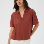 KAemily Blouse- Henna-blouse- Hometown Style HTS, women's in store and online boutique located in Ingersoll, Ontario