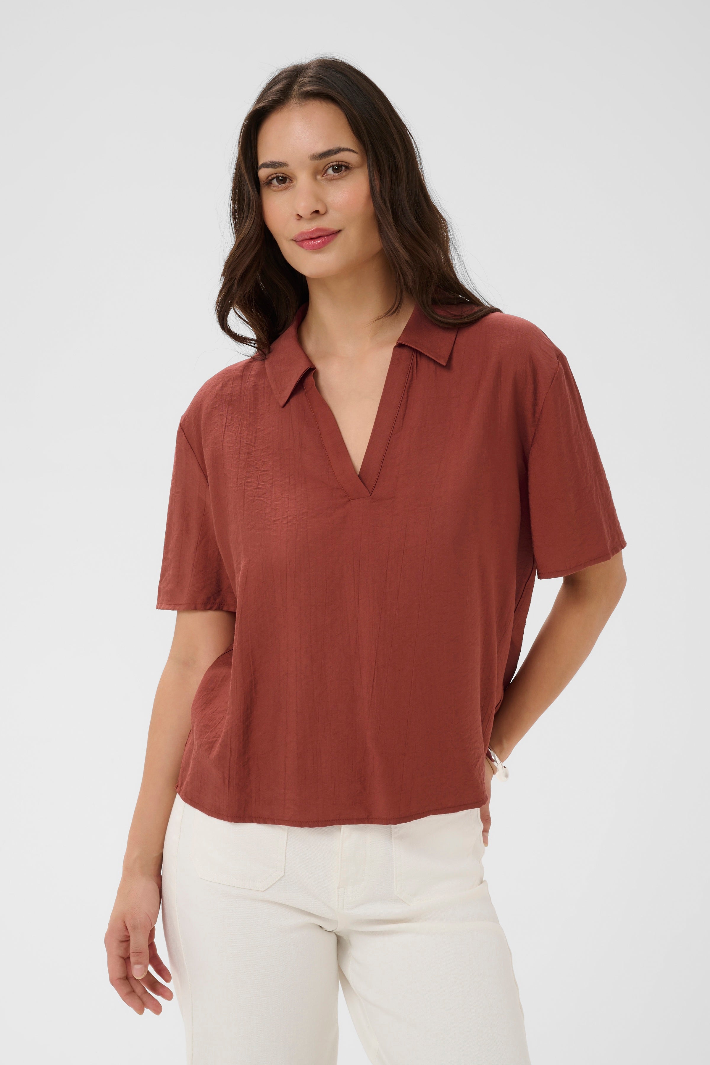KAemily Blouse- Henna-blouse- Hometown Style HTS, women's in store and online boutique located in Ingersoll, Ontario